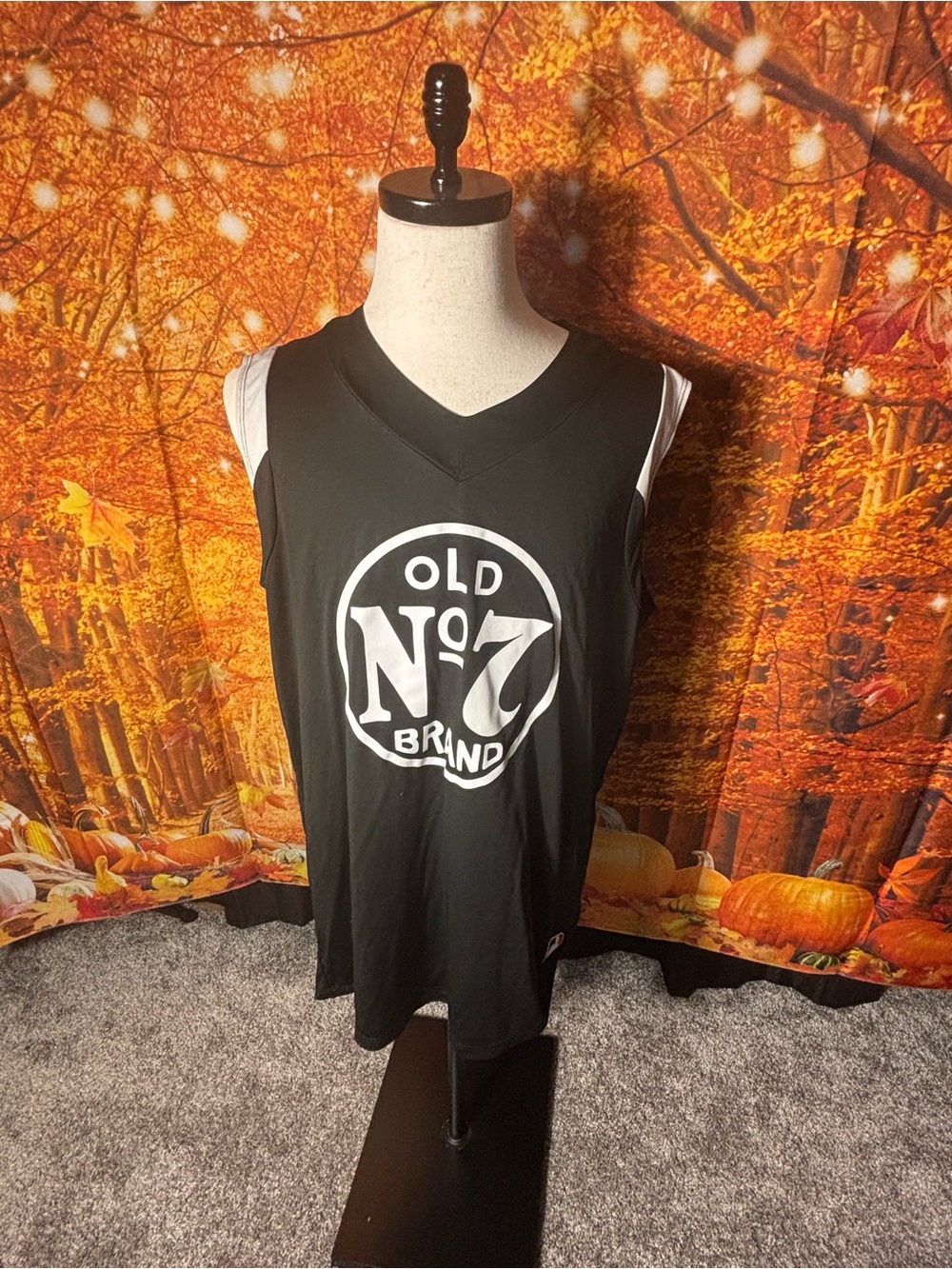 OLD No.7 Black Men's V-Neck Tank Top (Jack Daniel’s)